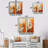 Orange And Beige Echoes Of Modern Shapes I - Abstract Painting Canvas Prints Set Of 2-1338552520-1338552526