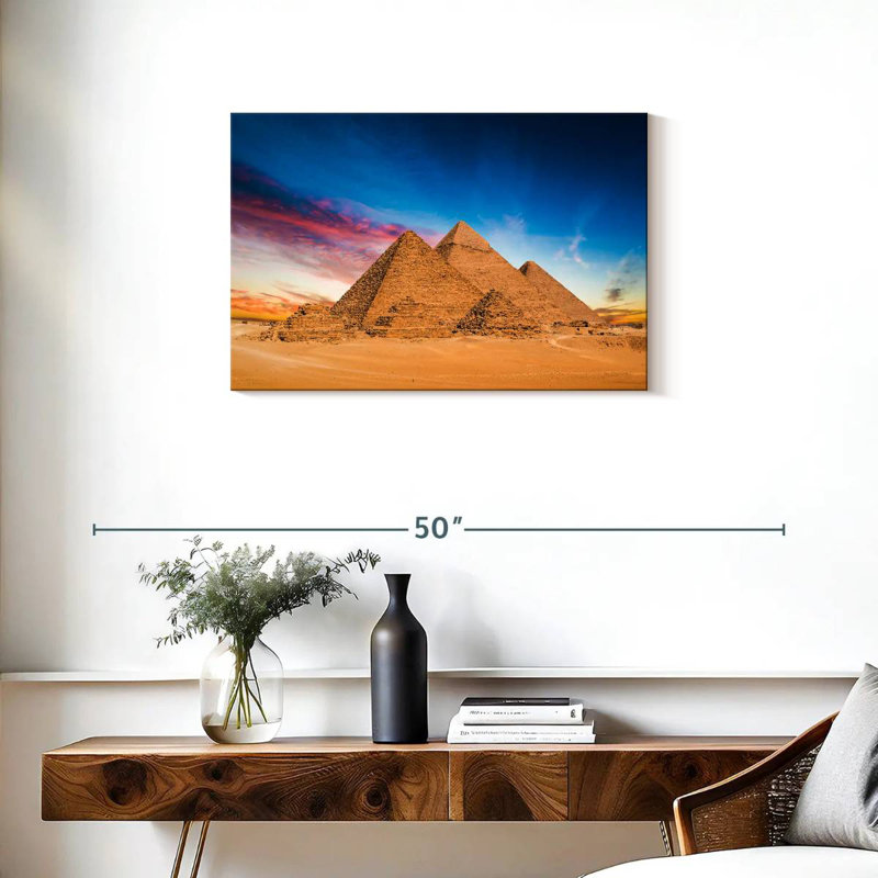 Adella Pyramids At Giza, 20" H x 30" W