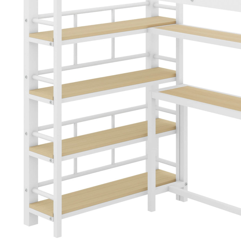 Lit mezzanine pour enfants Amram, White