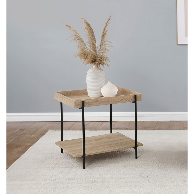 Square Engineered Wood End Table