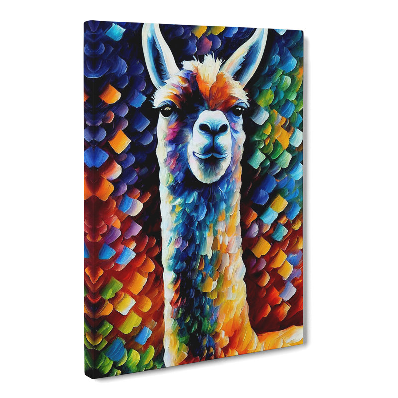 Llama - Wrapped Canvas, 50cm H x 35cm W x 3cm D