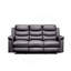 Canapé inclinable avec housse de console centrale, housses extensibles de canapé inclinable à 3 sièges (NOIR, housse inclinable à 3 sièges avec console) Similicuir NOIR