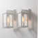 Olar Classic Outdoor Wall Sconce 1 Light Rectangular Metal Frame and Glass Shade Warterproof