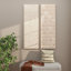 Ensemble de 2 décorations murales géométriques en bois blanc l 16 po x H 48 po