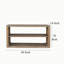 Console Roki avec 2 tablettes et plateau en bois de pin brun naturel de 60 pouces