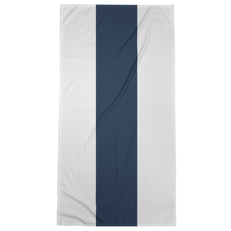 Bath Towel, Pink/Navy Blue