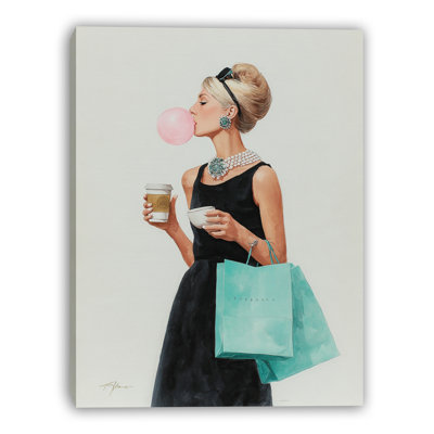 Bubblegum Coffee Break Wrapped Canvas Wall Art