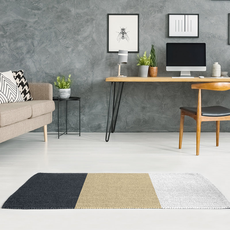Tapis à rayures en poly-ivoire new orléans, Rectangle 5 pi x 7 pi