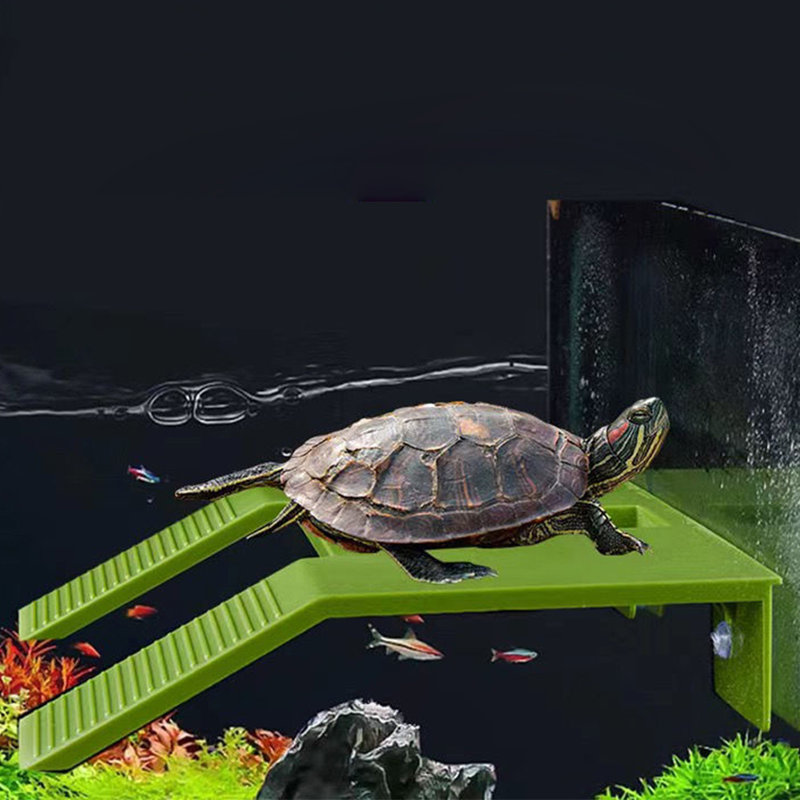 Turtle Basking Platform, Tortoise Climbing Platform, Aquarium Turtles Tank Decorations, Simulation Tortoise Climbing Ramp Ladder Resting Terrace