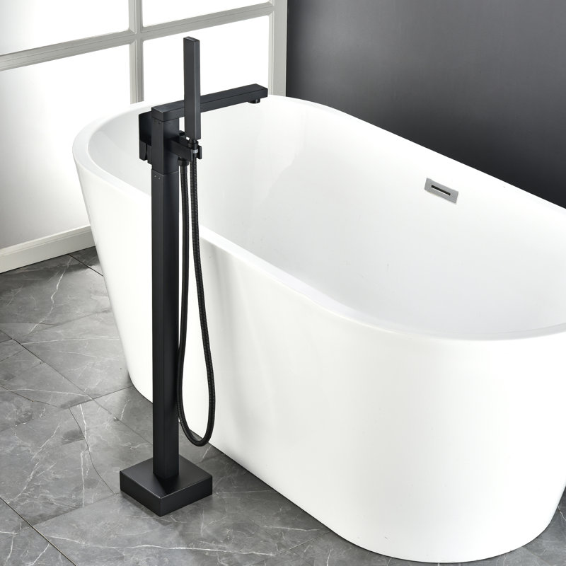 Floor Tub Filler, Matte Black