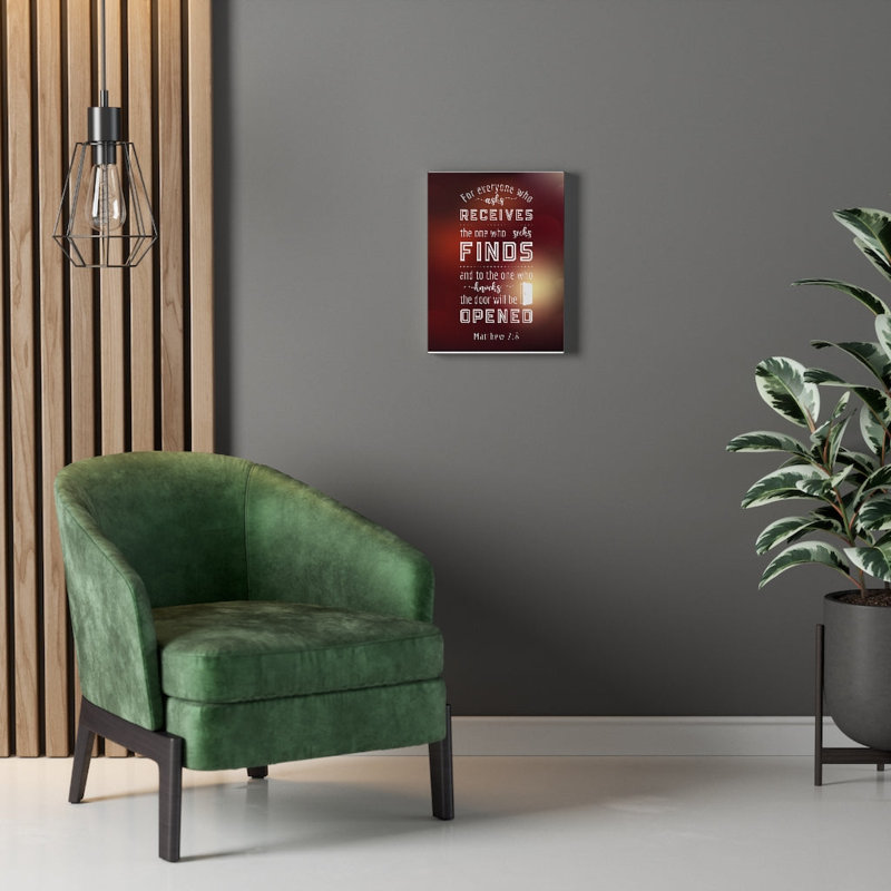 The One Who Seeks Matthew 7:8 - Wrapped Canvas Print, 61cm H x 46cm W