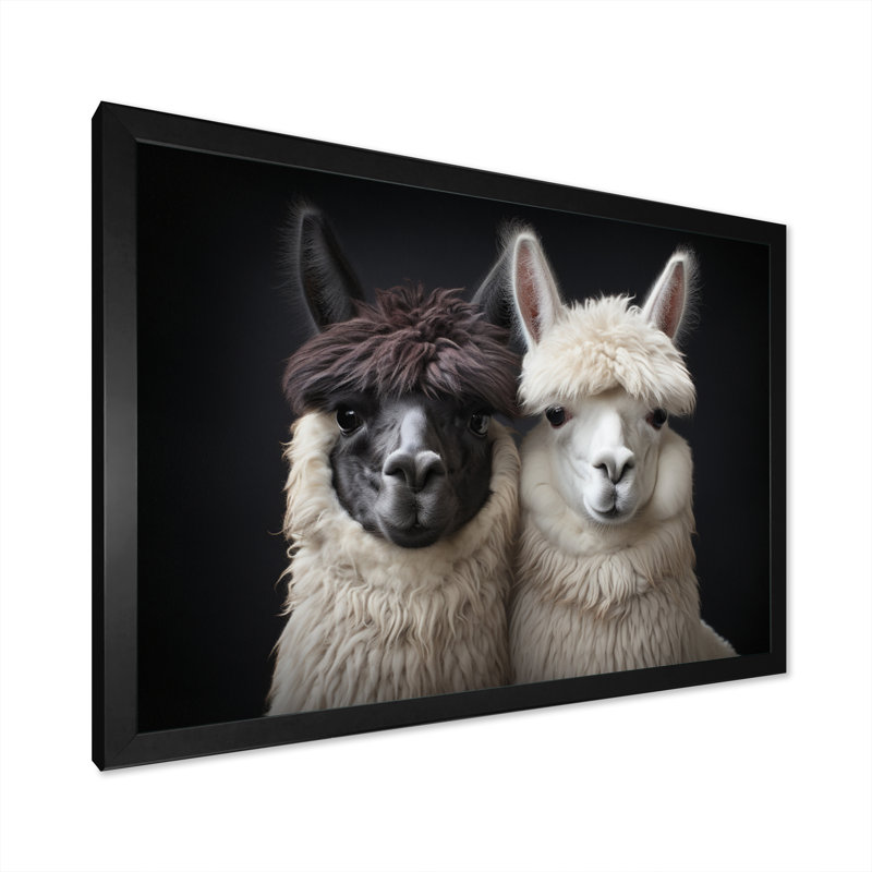 «Two Alcapas Graceful Guardians III», reproduction sur toile, H 34 po x l 44 po x P 1,5 po, Cadre photo noir
