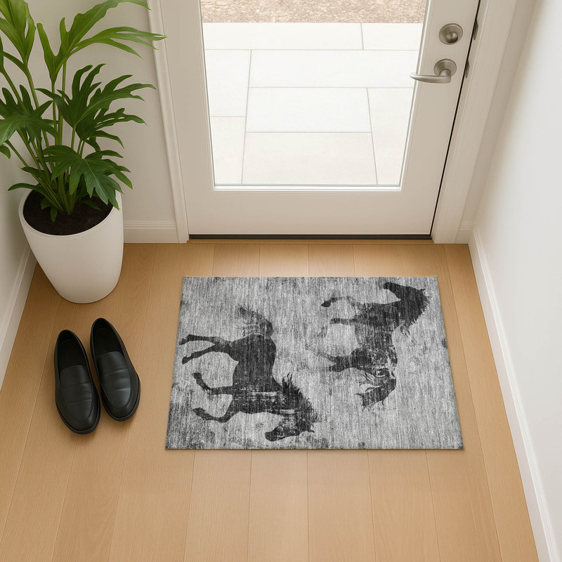 Premium Machine Washable Varroville AMF1717 Animal Rug, Rectangle 1'8" x 2'6"