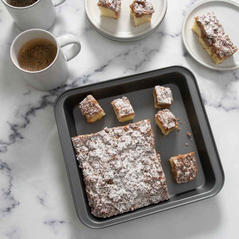 Grey Nonstick Carbon Steel Square Baking Sheet, 10.6" x 10"