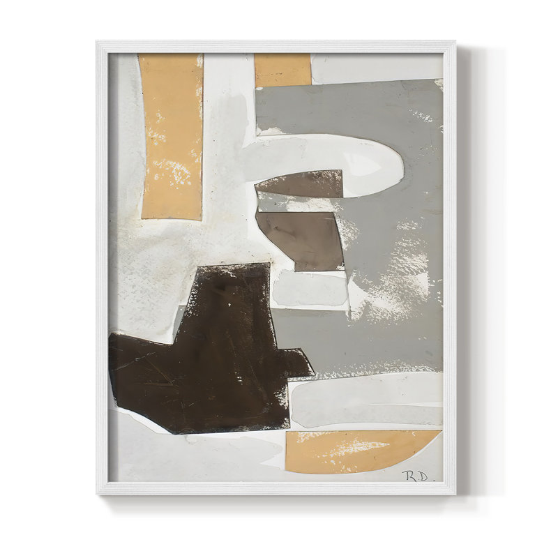 «Andalusian Forms III», reproduction encadrée - bois massif, Blanc, H 10 po x l 8 po