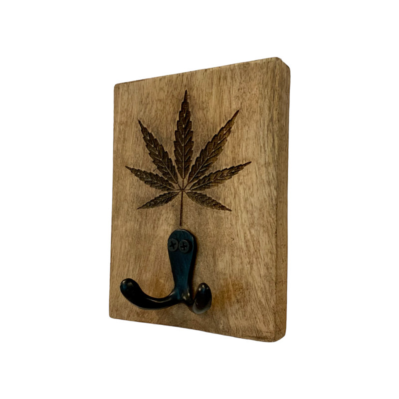 Cannabis Square Wall Hook - Natural