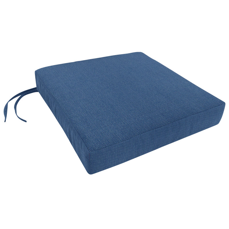 Encinitas Sunbrella Outdoor 3.5'' Dining Chair Cushion, Canvas Regatta Sunbrella® Canvas, 3.5" H x 22" W x 19" D