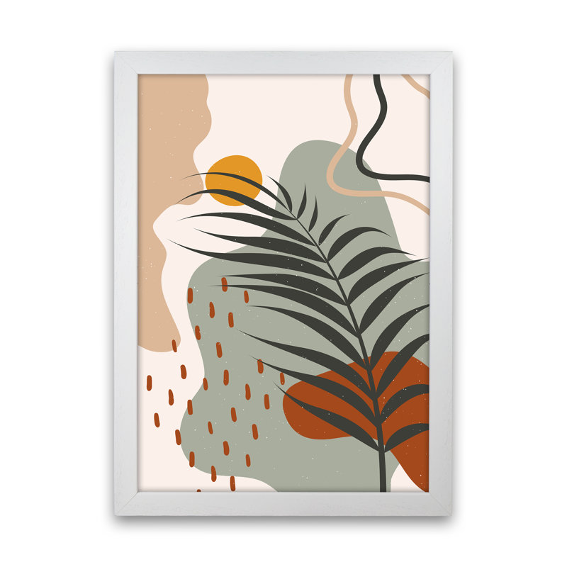 Botanical Abstract 201 - Print, White Framed, 34cm H x 25cm W x 3cm D