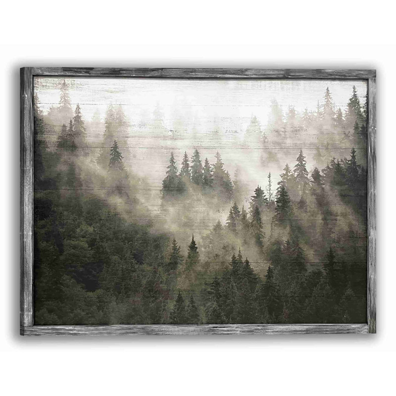 " Foggy Pine Forest ", H 12 po x l 16 po x P 1 po