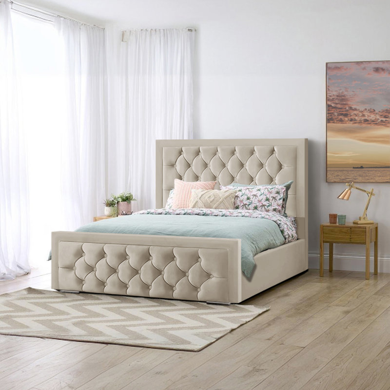 Agusta Upholstered Bed, Single (3'), Coffee