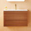 30" Wall Mounted & Floating Single Vanity With Ceramic Sink