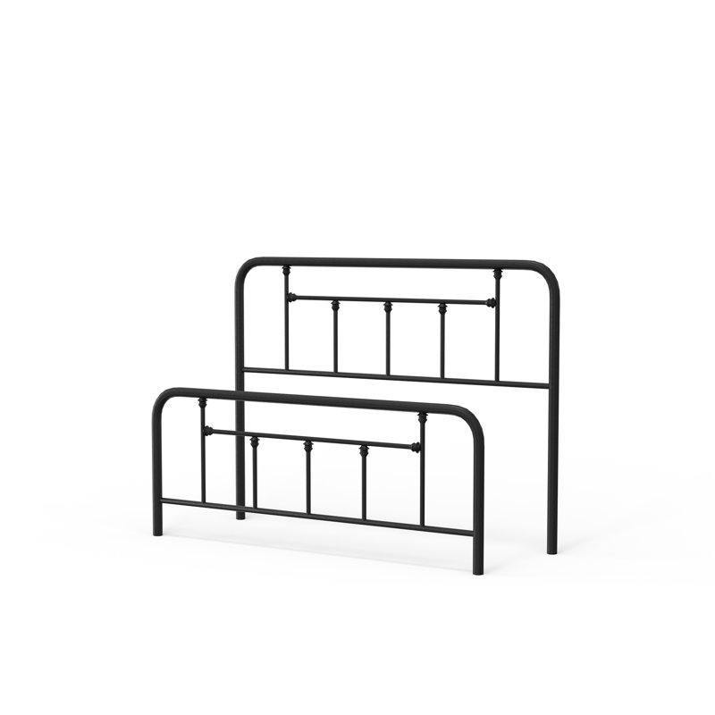 Kettering Steel Metal Slat Headboard and Footboard, Queen
