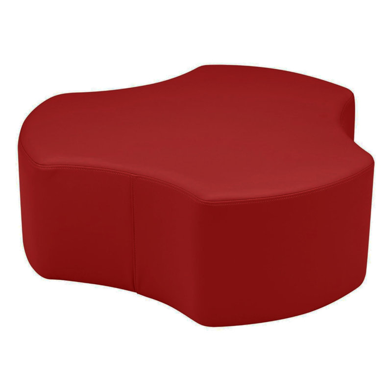 Pro Series Upholstered Cog Ottoman 12" Height, Crimson