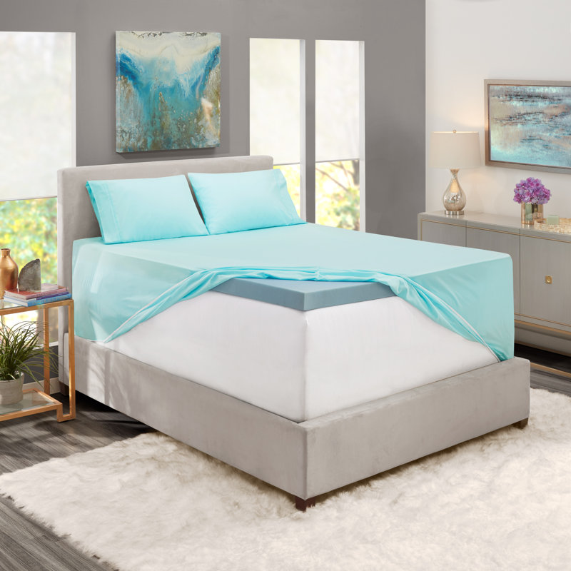 Microfiber Sheet Set, Aqua, Full Fitted Sheet