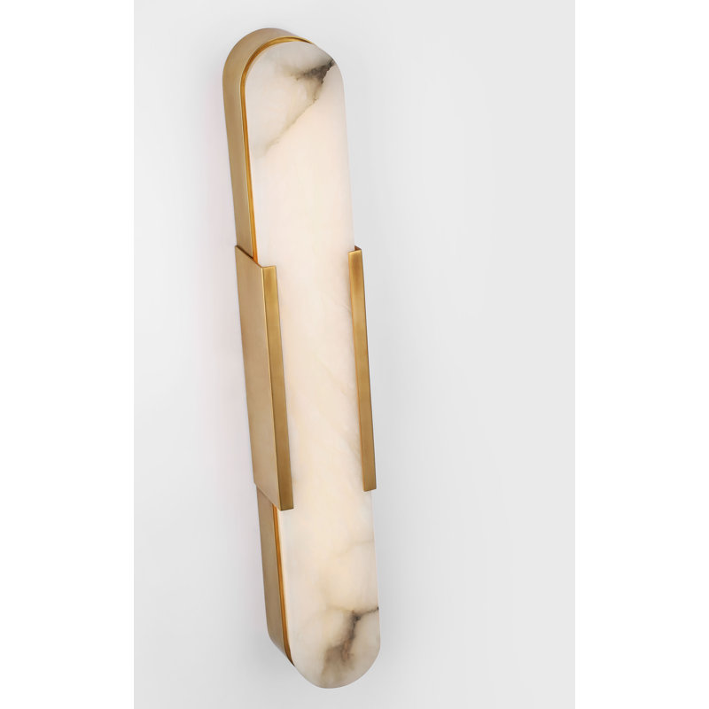 Kelly Wearstler Melange 28" Elongated Sconce, Antique-Burnished Brass, 28"