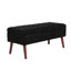 Banc de rangement en lin noir - l 43,7 po x P 18,1 po pour vestibule, bout de lit et entrée de chevet avec bout-780353847
