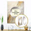 «Flux Earth Minimalist Fossils II - Abstract Collages Unique Wall Mirror Decor», grand miroir moderne, impression d'art en métal-2080892933