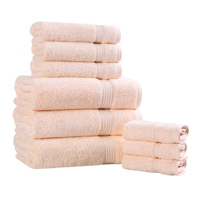 Ensemble de serviettes de bain 9 pièces Glennet Heritage, Pêche