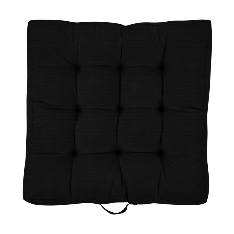 Sunbrella® Indoor/Outdoor Floor Pillow, 24" H x 24"W, Black