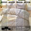 Ensemble de housse de couette à rayures 100% coton lavé DONEUS, ensemble de literie texturé 3 pièces avec fermeture à glissière-121384190-121384187