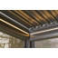 Nexus Grey Aluminium Pergola 3m x 3m with LEDs and 4 Pull Down Screens