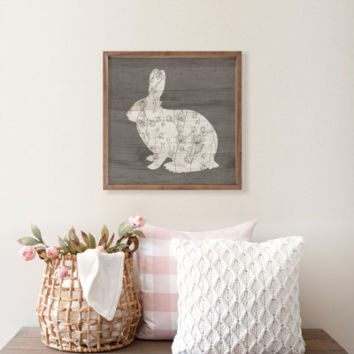 Floral Rabbit Gray