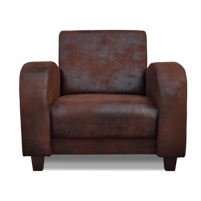 Upholstered Club Chair, Braun