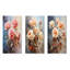Harmonous Rose Bouquet - Roses, ensemble de 3 reproductions d'art mural en métal-877678858