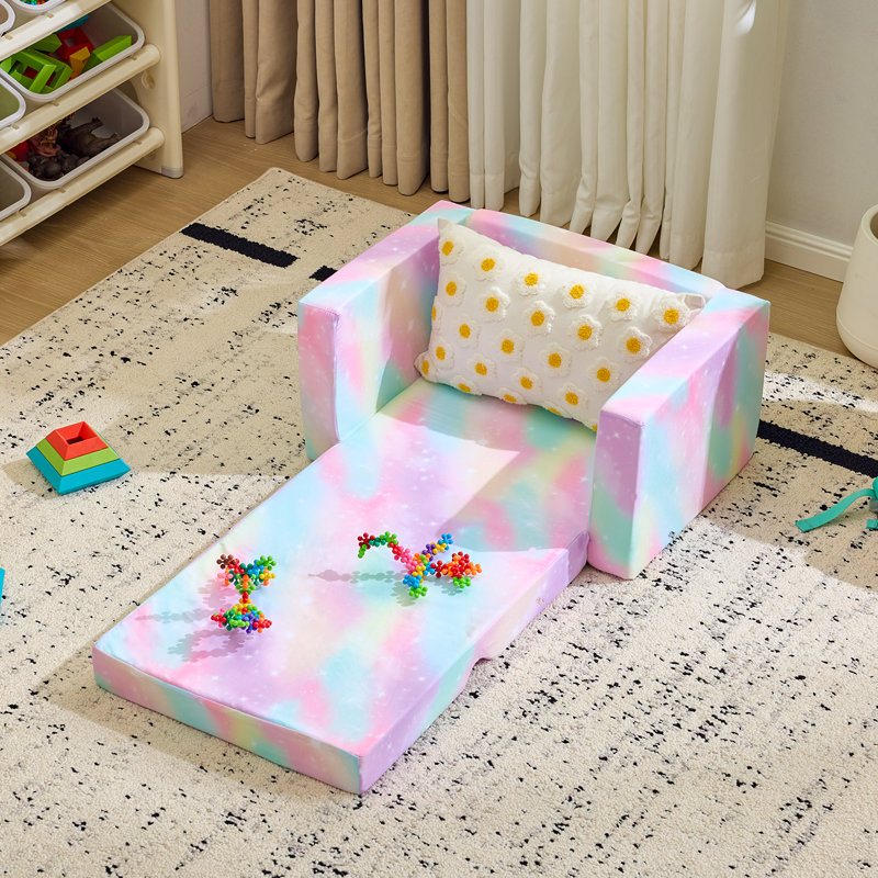 Canapé-lit pliant simple 1 pièce pour enfants, H 15,74 po x l 23,62 po x P 16,53 po