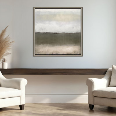 Nuage sur toile olive I