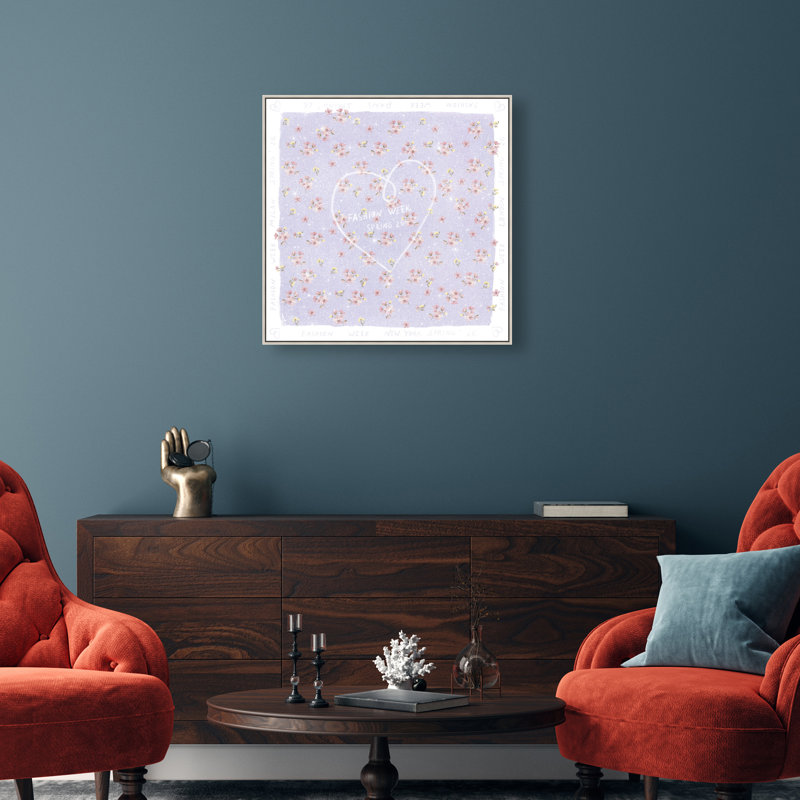 Lilac Spring Fashion Print by Oliver Gal, 31"H x 31"W, Silver Floater Frame
