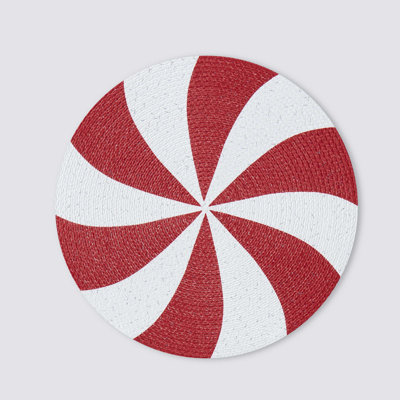  Peppermint Set of 4 Round Placemats