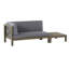 Ensemble de causeuse et table basse d'extérieur en bois d'acacia Seana-69842594-101249910-69842595