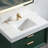 Solid wood 36'' Modern Wall Mounted Single Bathroom Vanity with Engineered Stone Top and Light-23933034