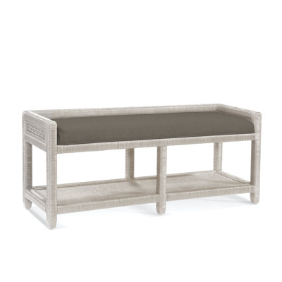Glinda Wicker Shelves Storage Bench by Birch Lane