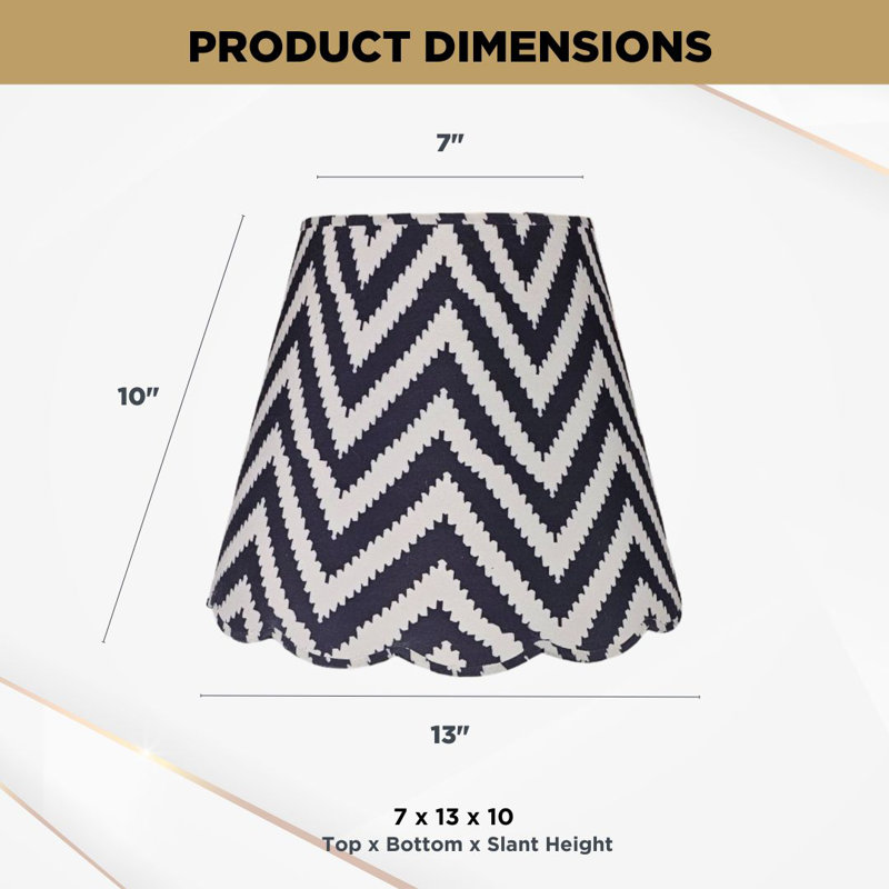 Abat-jour empire en tissu 10 "H