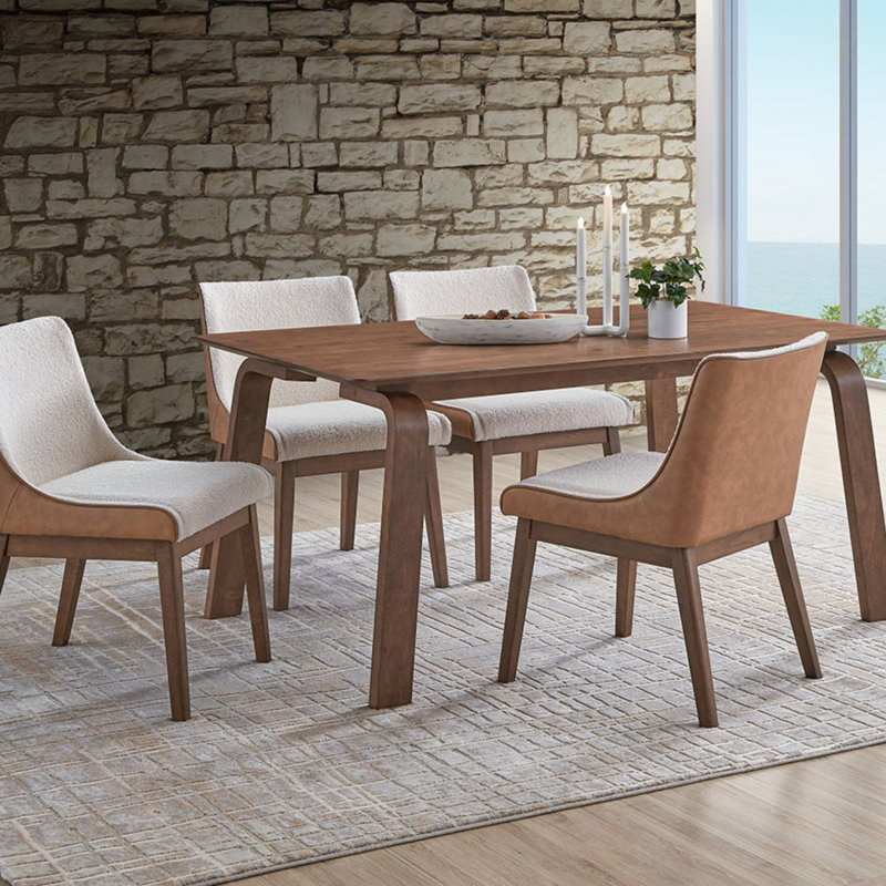 Ensemble de table de salle à manger 5 pièces avec chaises d'appoint Ginny, durable et élégant pour les maisons modernes
