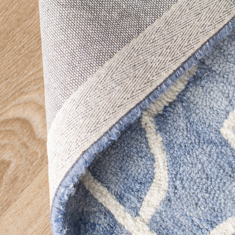 Deemer Hand Tufted Wool Geometric Rug, Rectangle 8' x 10'