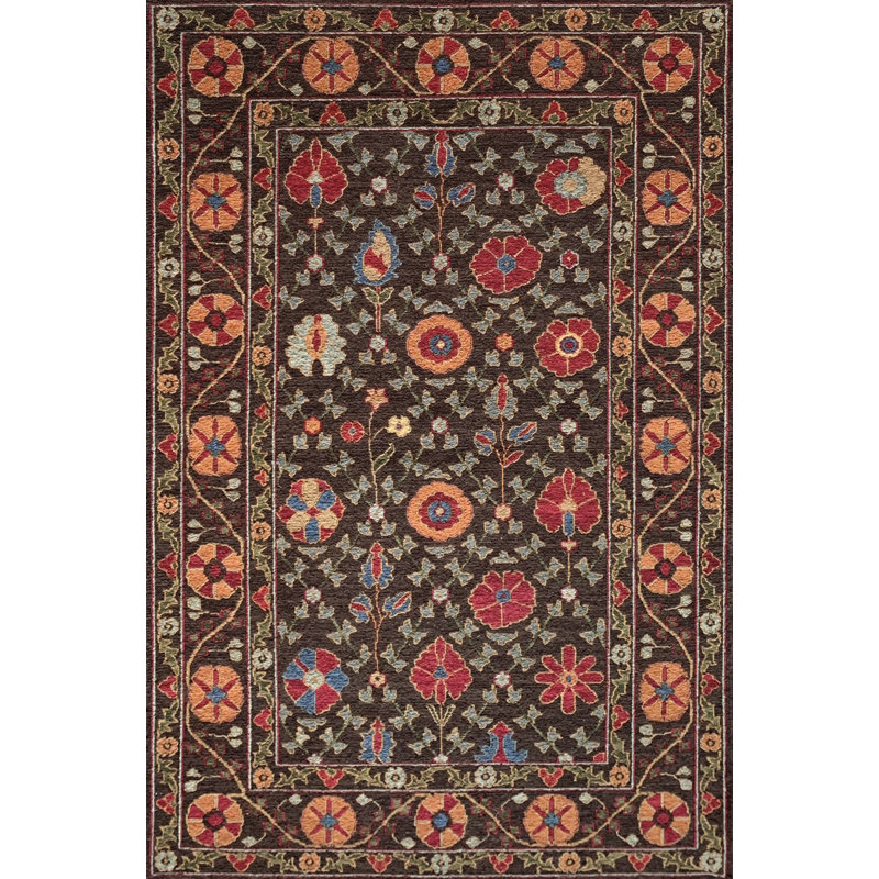 SUZANI 4 CHOCOLATE, Rectangle 8' x 10'