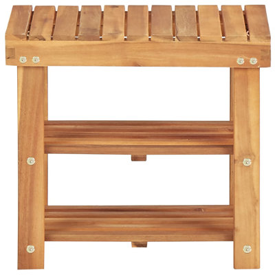 6 Pair Stackable Solid Wood Shoe Rack